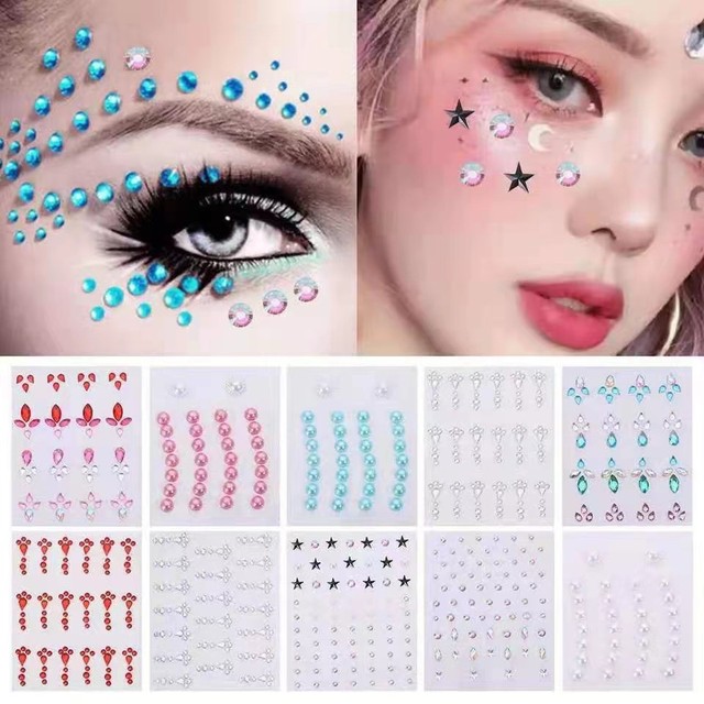 Women Sexy Tattoos Rhinestones for Face Glitter Face Stickers Jewels  Diamonds for Eyes Makeup Crystals Gem - AliExpress